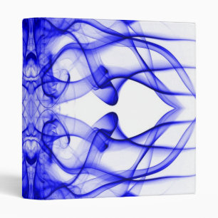 Plumes of Blue Smoke on white 3 Ring Binder