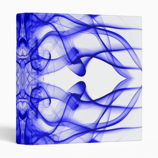 Plumes of Blue Smoke on white 3 Ring Binder (Front/Spine)