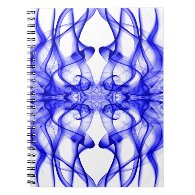 Plumes of Blue Smoke on white Notebook (Front)