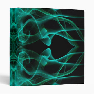 Plumes of Green Smoke on Black 3 Ring Binder