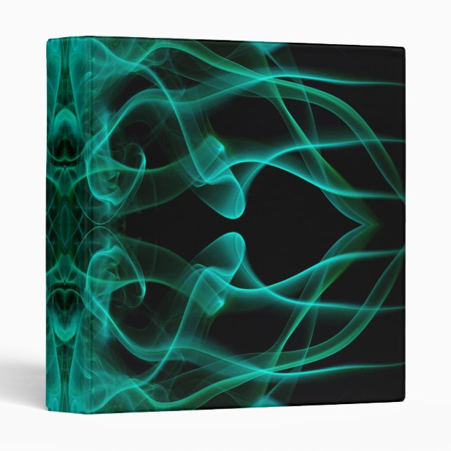 Plumes of Green Smoke on Black 3 Ring Binder (Front/Spine)