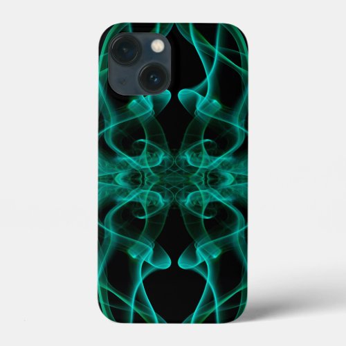 Plumes of Green Smoke on Black iPhone 13 Mini Case