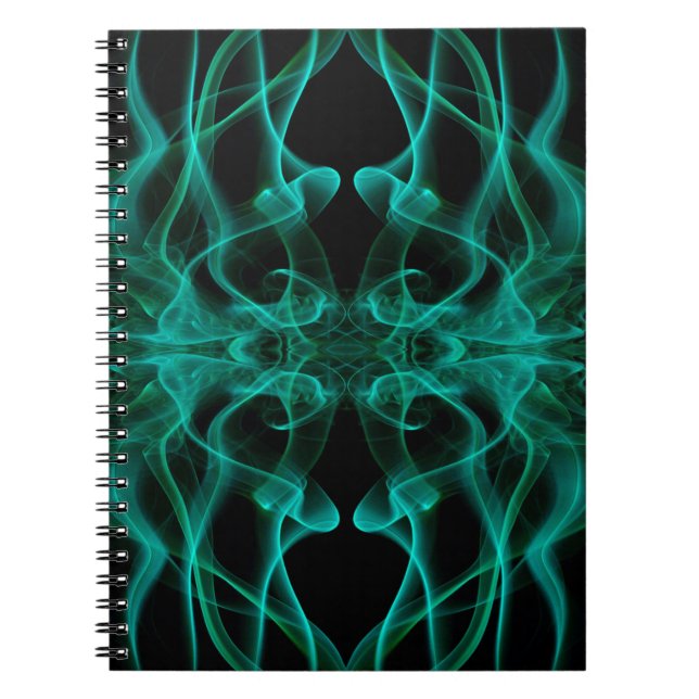 Plumes of Green Smoke on Black Notebook (Front)