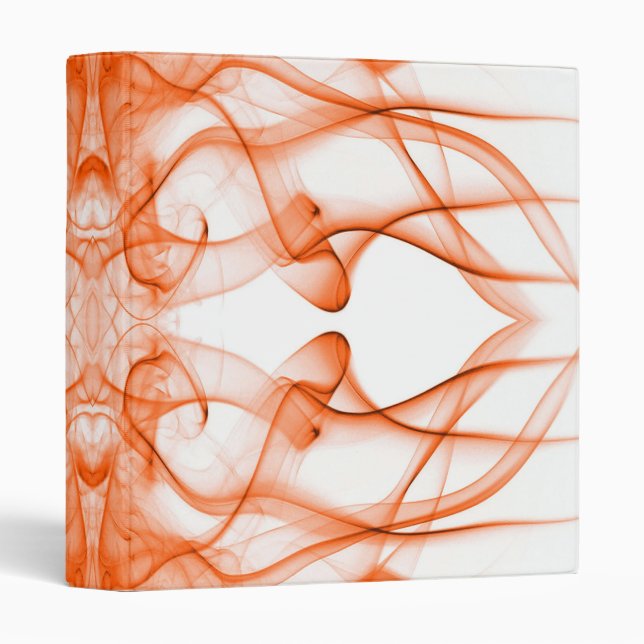 Plumes of Orange Smoke on white 3 Ring Binder (Front/Spine)