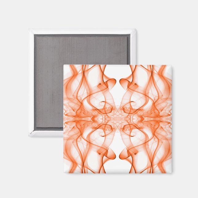 Plumes of Orange Smoke on white Magnet (Front/Back)