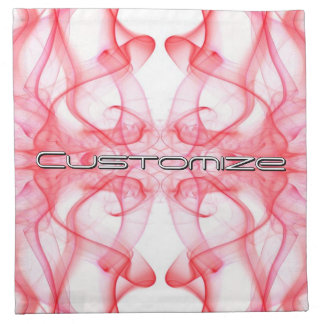 Plumes of Red Smoke Custom on White Cloth Napkin