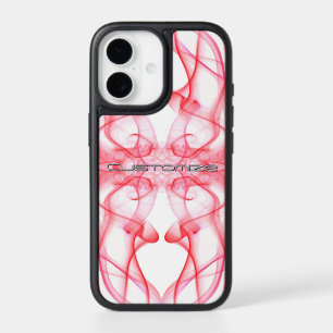 Plumes of Red Smoke Custom on White iPhone 17 Case