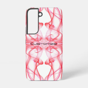 Plumes of Red Smoke Custom on White Samsung Galaxy S22 Case