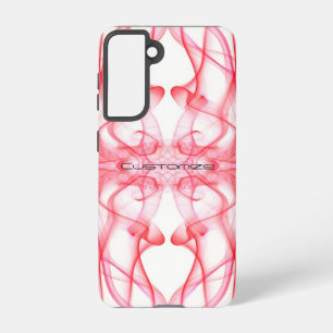 Plumes of Red Smoke Custom on White Samsung Galaxy S21 Case