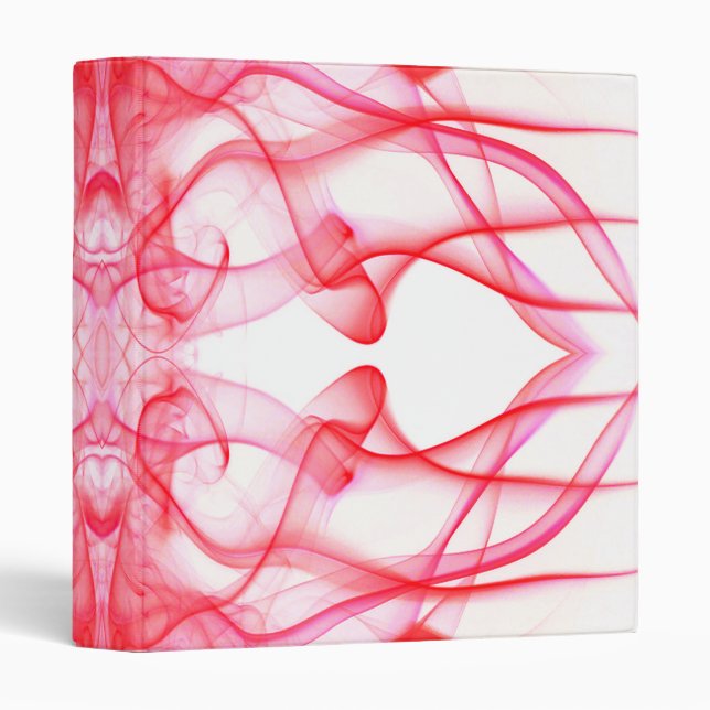 Plumes of Red Smoke on White 3 Ring Binder (Front/Spine)