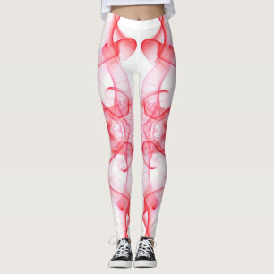 Plumes of Red Smoke on White Leggings