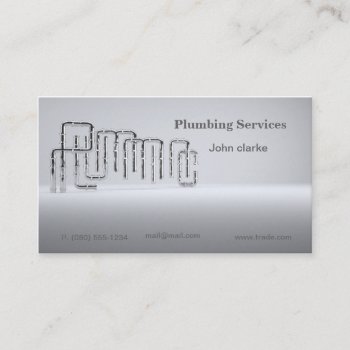 Plumming Or Trade Services Business Card by jfkdesign at Zazzle