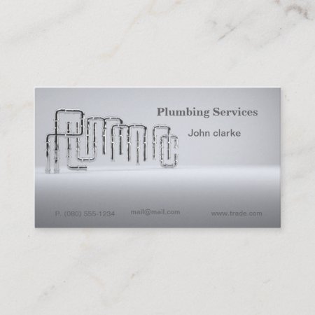 Plumming Or Trade Services Business Card