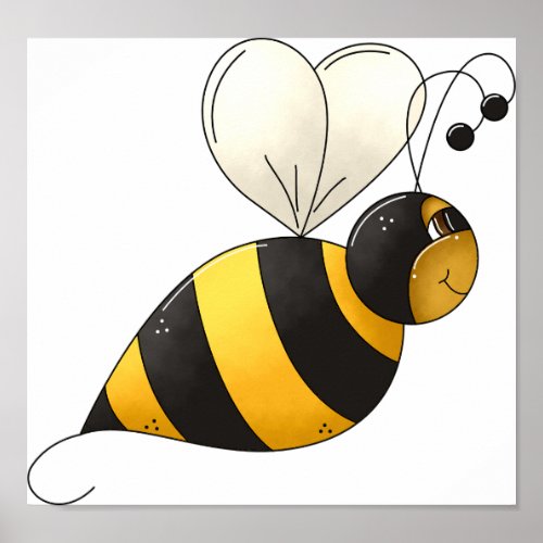 Plump Bee Poster