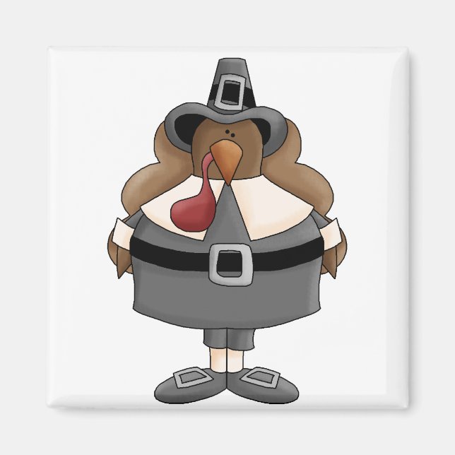 plump pilgrim turkey magnet (Front)
