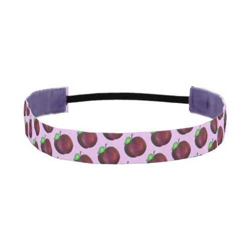 Plums Ripe Summer Purple Plum Fruit Illustration Athletic Headband