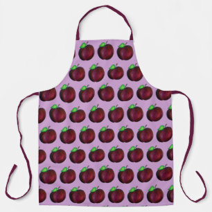 Plums Ripe Summer Purple Plum Fruit Print Apron