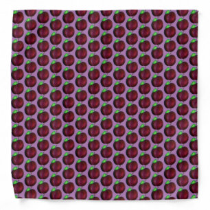 Plums Ripe Summer Purple Plum Fruit Print Bandana