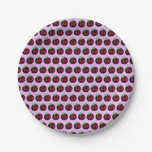 Plums Ripe Summer Purple Plum Fruit Print Paper Plates