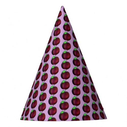 Plums Ripe Summer Purple Plum Fruit Print Party Hat