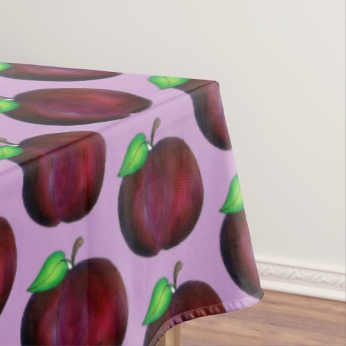 Plums Ripe Summer Purple Plum Fruit Print Tablecloth