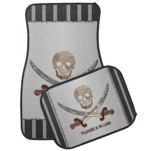 Plunder & Pillage Pirate Calico Jack Car Floor Mat