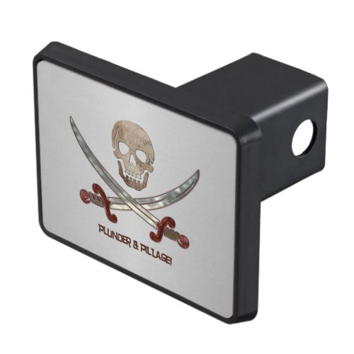 Plunder  Pillage Pirate Calico Jack Trailer Hitch Cover