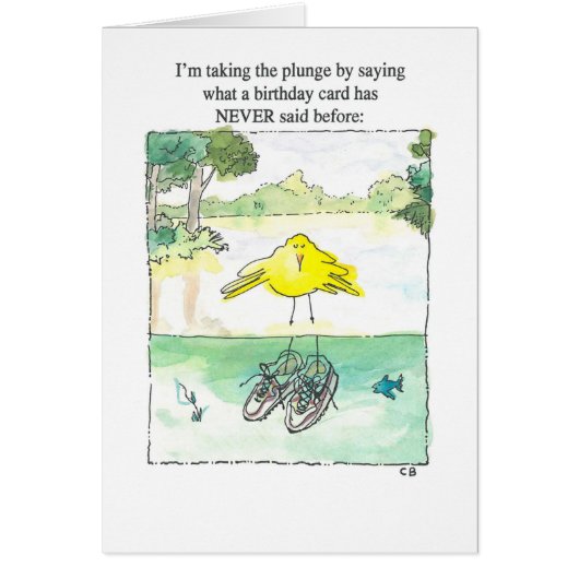 "Plunge" Birthday Card (Front)