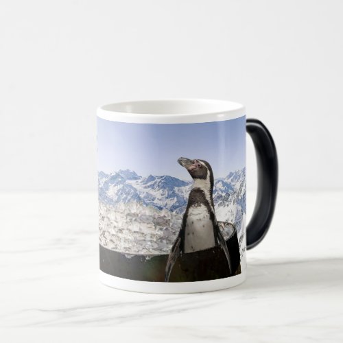 Plunge tub with penguin inside it mug