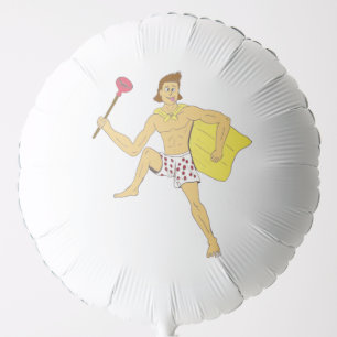 plunger and underwear guy balloon