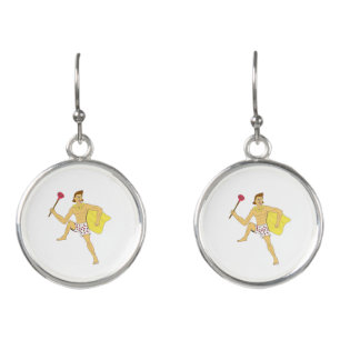 plunger and underwear guy earrings