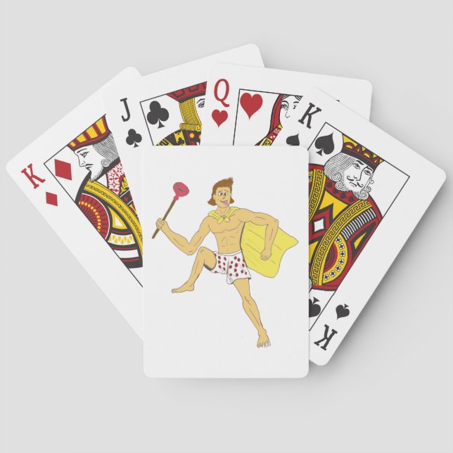 plunger and underwear guy poker cards (Back)