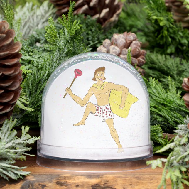 plunger and underwear guy snow globe (Winter)