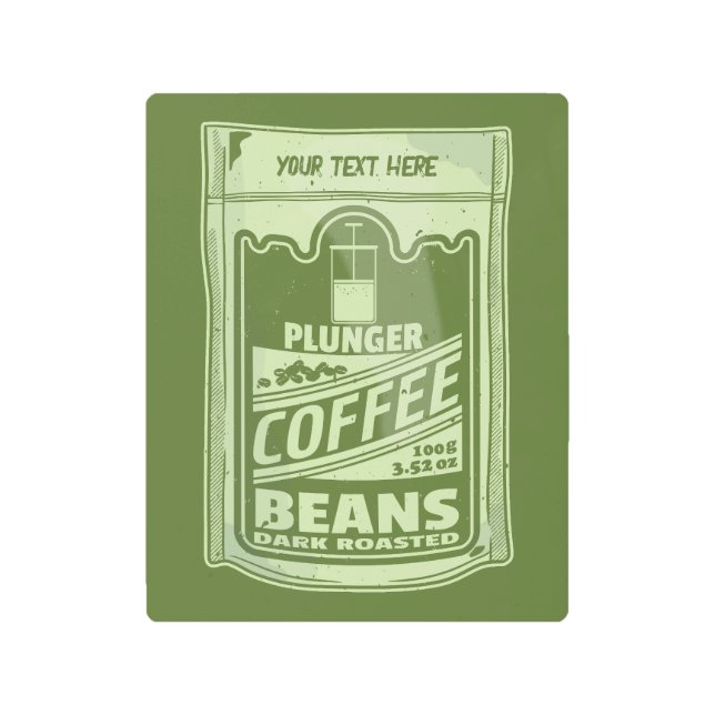 Plunger coffee pop art food packaging illustration (Front)