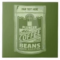 Plunger coffee pop art food packaging illustration