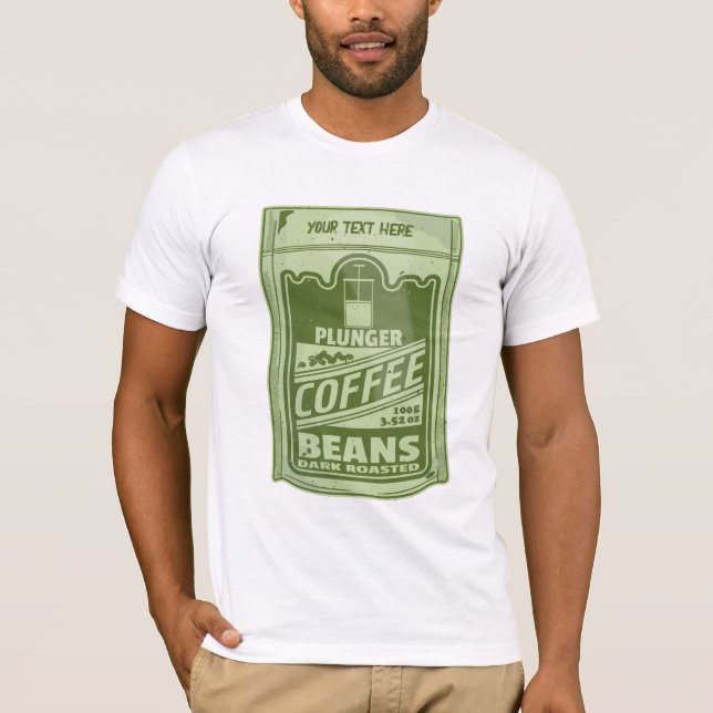 Plunger coffee pop art food packaging illustration T-Shirt (Front)
