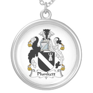 Plunkett Family Crest Silver Plated Necklace