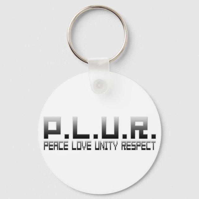 PLUR - Peace Love Unity Respect Keychain (Front)