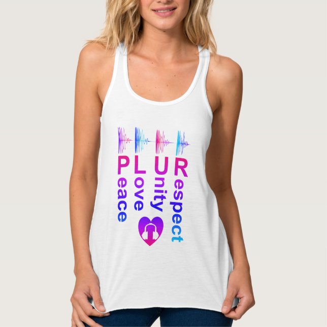 PLUR (Peace Love Unity Respect) Tank Top (Front)