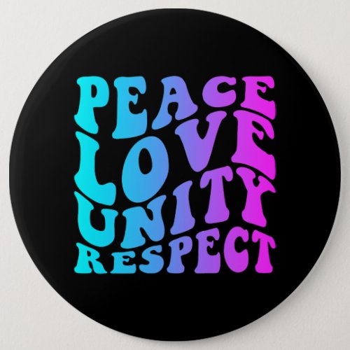 PLUR Rave Trippy EDM Music Festival Peace Love Uni Button