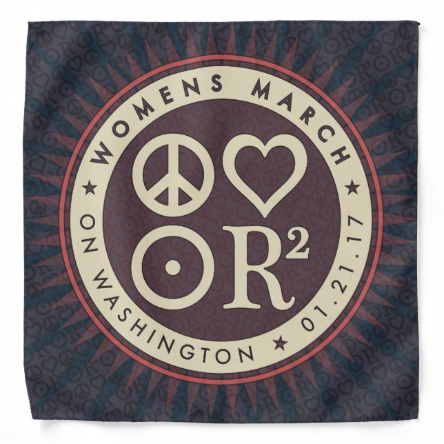PLUR Symbols Women's March Bandana (Front)
