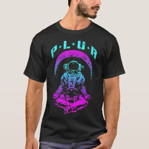 PLUR Unity Respect Techno Rave EDM Astronaut T-Shirt
