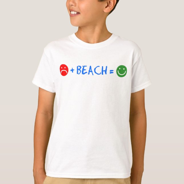 Plus Beach Equals Happy T-Shirt (Front)