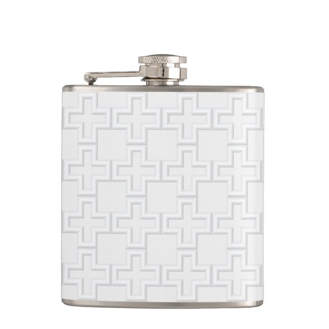 Plus Embossed Surface Pattern Flask (Front)