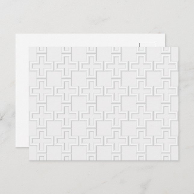 Plus Embossed Surface Pattern Postcard (Front/Back)