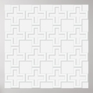 Plus Embossed Surface Pattern Poster