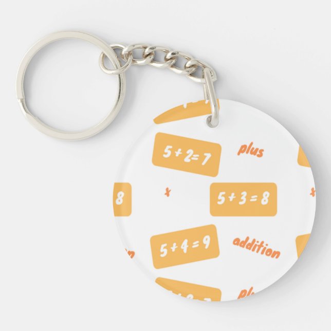 Plus five learning keychain (Front)