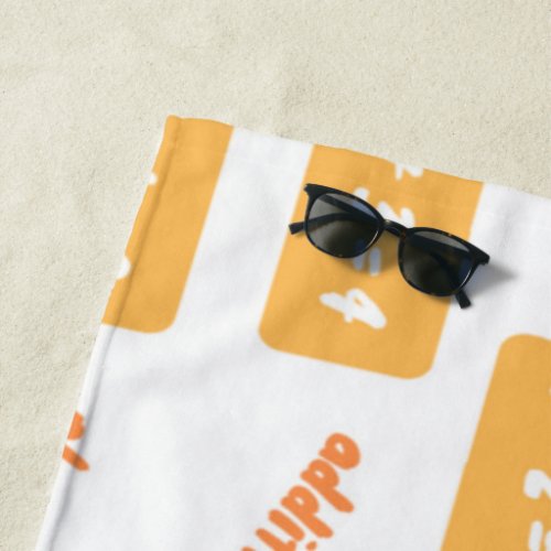 Plus one learning beach towel