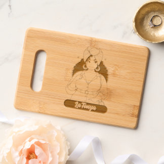 Plus size African American woman Charcuterie Engraved Cutting Board