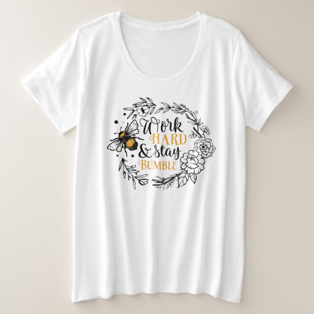  Plus-Size Basic T-Shirt (Design Front)